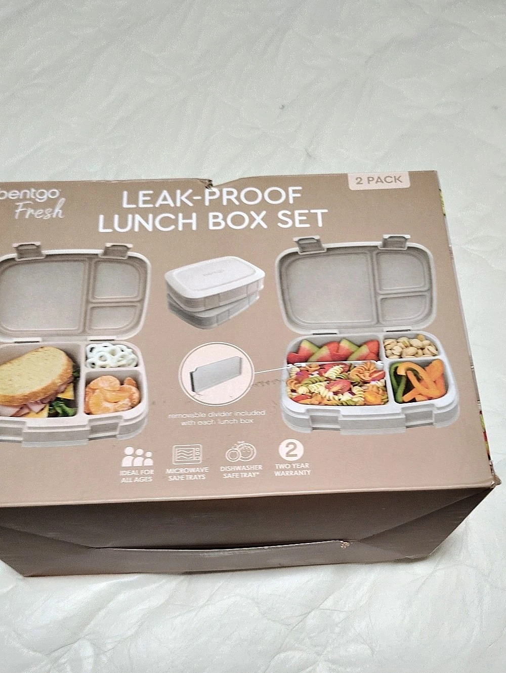 Bentgo Fresh Leak-Proof Lunch Box Set Gray Lunch Box Set